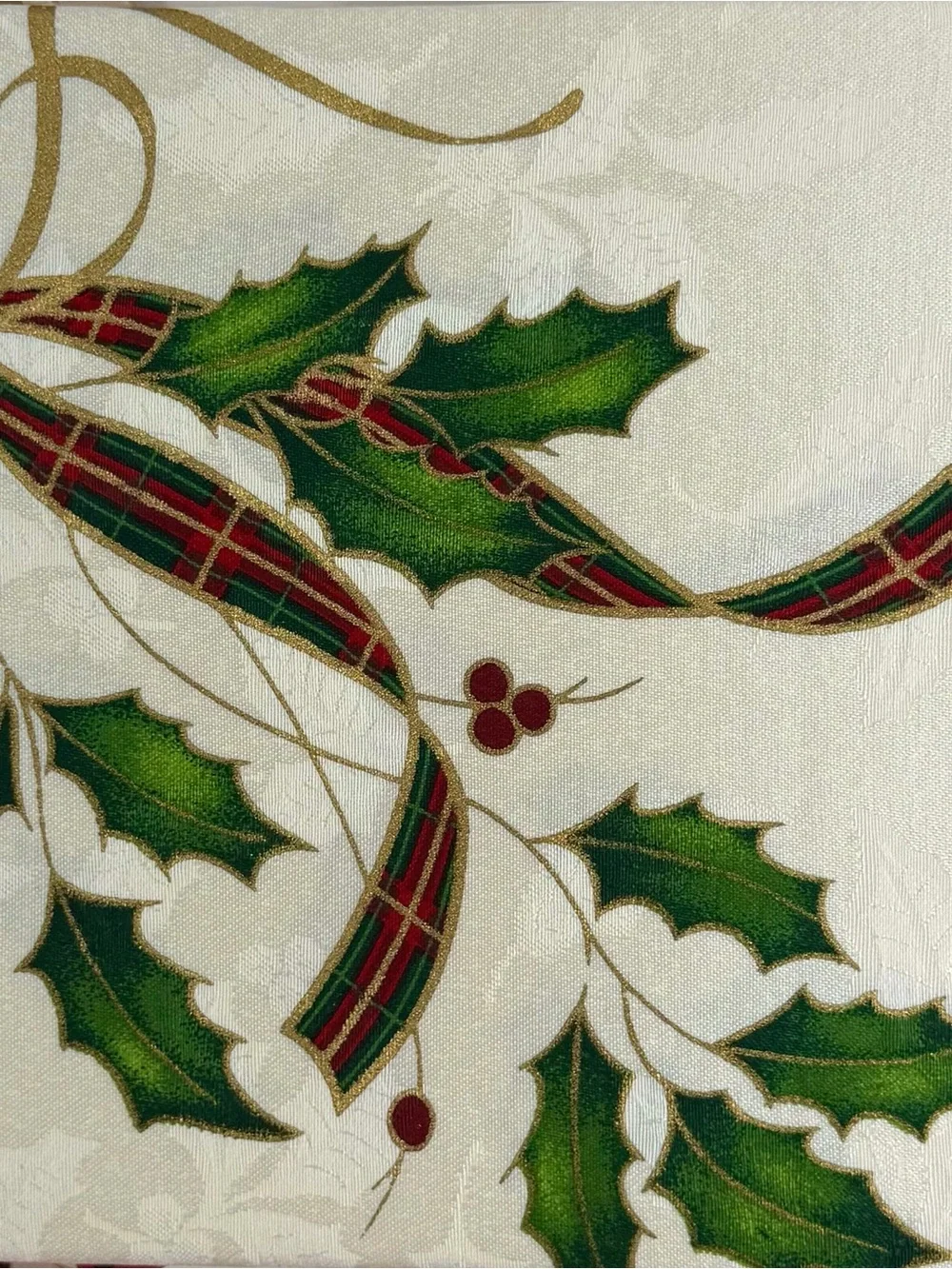 Lenox Holiday Nouveau Christmas Tablecloth 60x84 Oblong NIP